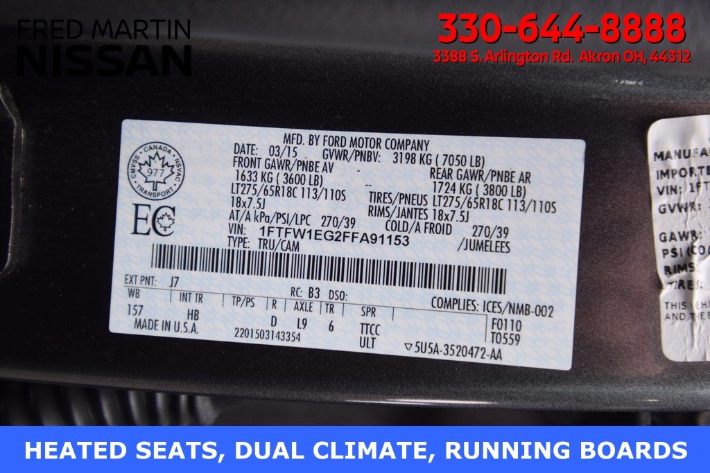 used 2015 Ford F-150 car, priced at $23,199