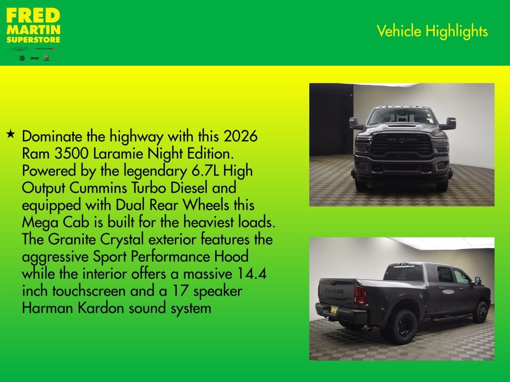 new 2026 Ram 3500 car, priced at $85,297