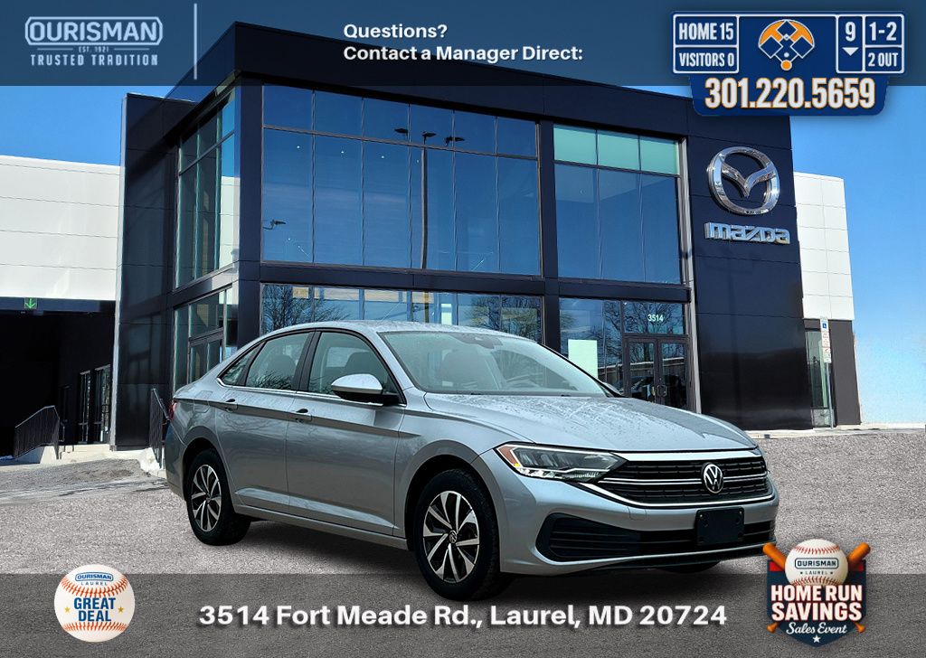 Silver 2024 Volkswagen Jetta S FWD Sedan Front-Wheel Drive 8-Speed Automatic