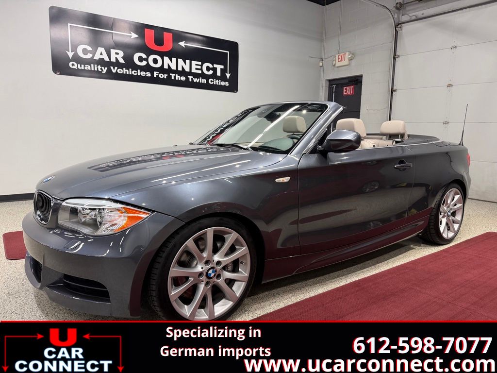 Gray (Mineral Grey Metallic) 2013 BMW 1 Series Convertible Rear-Wheel Drive 7-Speed Automatic