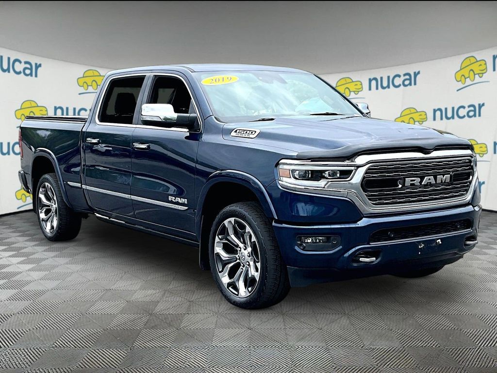 Patriot Blue Pearlcoat 2019 RAM 1500 Limited Crew Cab 4WD Pickup Truck Four-Wheel Drive 8-Speed Automatic