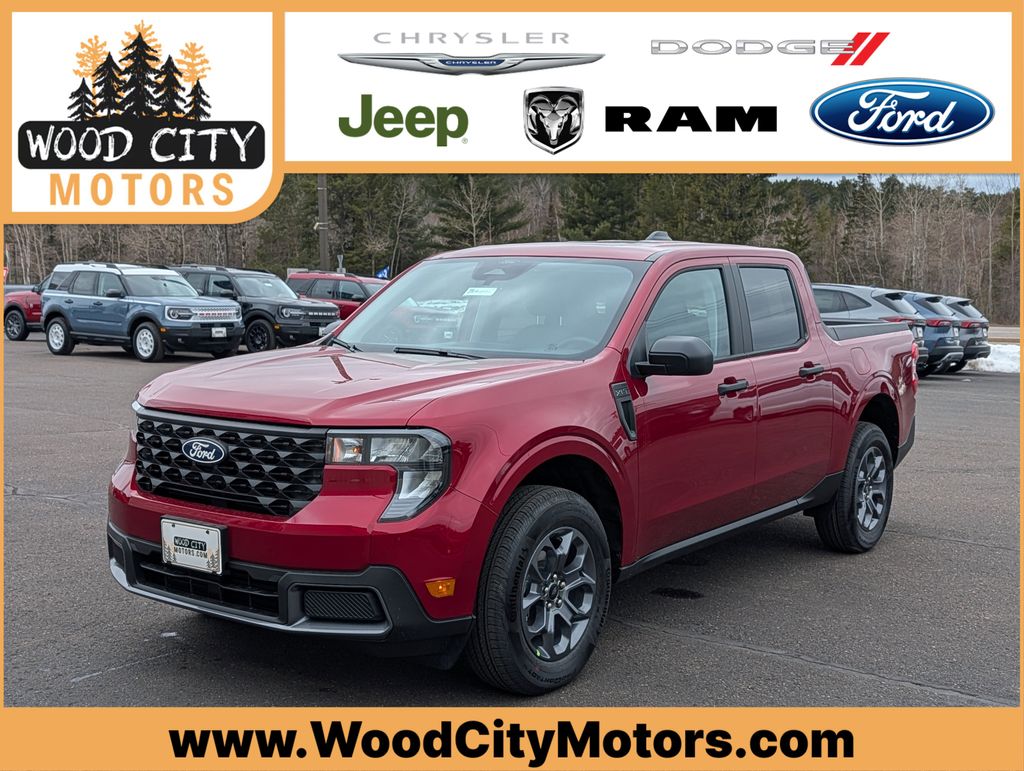 Ruby Red Metallic Tinted Clearcoat 2026 Ford Maverick XLT SuperCrew AWD Pickup Truck All-Wheel Drive 8-Speed Automatic