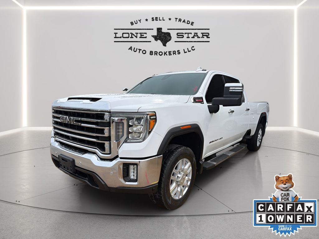 Summit White 2021 GMC Sierra 3500HD SLT Crew Cab 4WD Pickup Truck Four-Wheel Drive Automatic