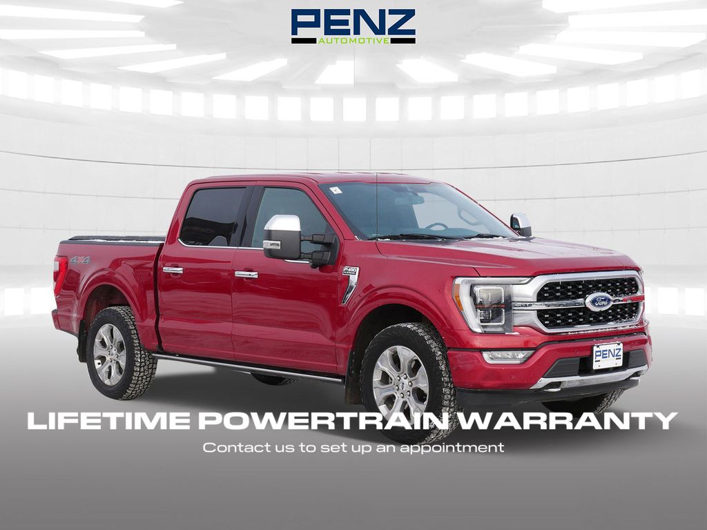 Red Metallic 2021 Ford F-150 Platinum SuperCrew 4WD Pickup Truck Four-Wheel Drive Automatic