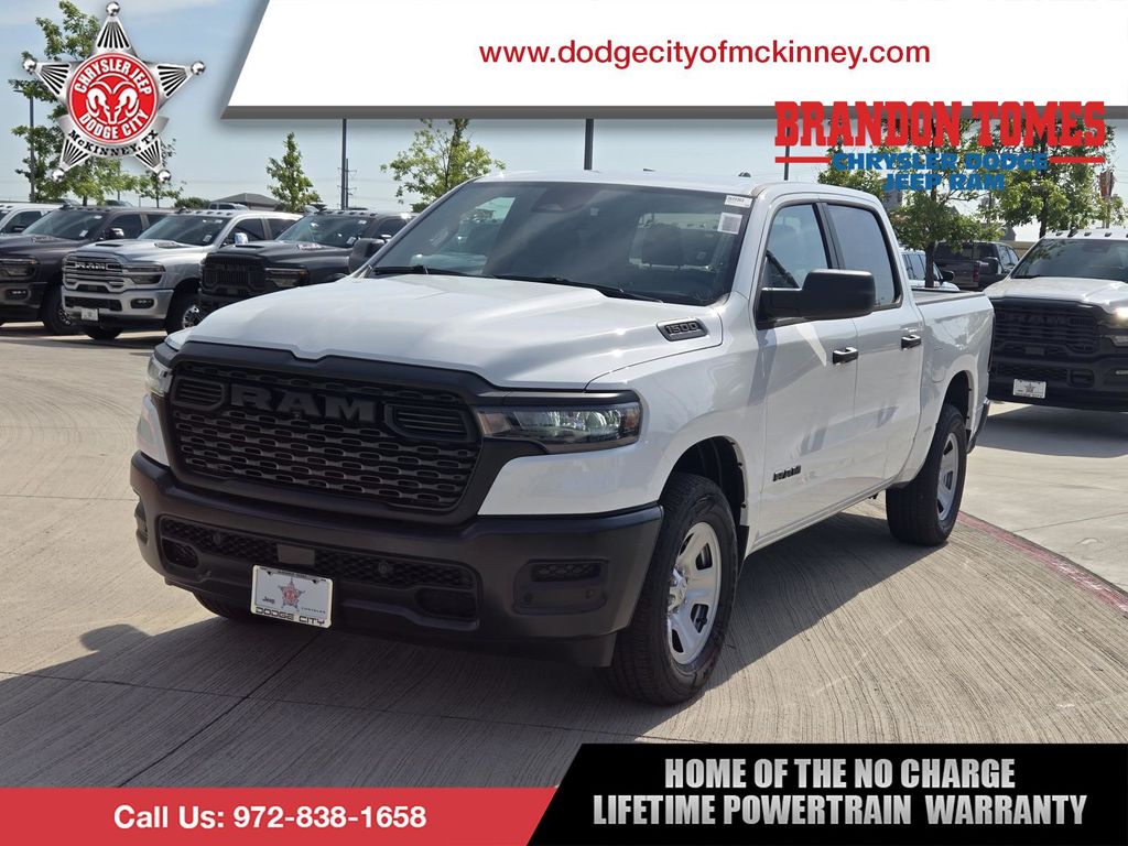 White 2026 RAM 1500 Pickup Truck Four-Wheel Drive 8-Speed Automatic