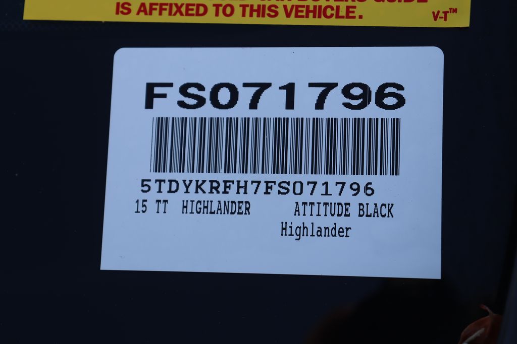 2015 Toyota Highlander Limited 7