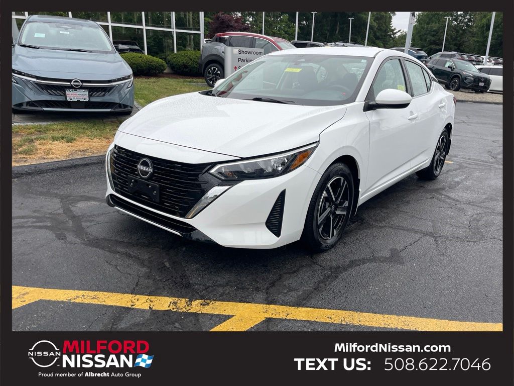 White (Fresh Powder) 2025 Nissan Sentra Sedan Front-Wheel Drive Continuously Variable Transmission