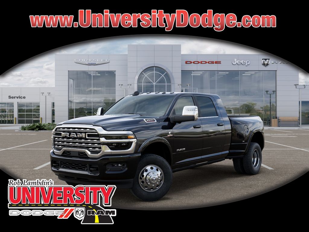 Diamond Black Crystal Pearlcoat 2026 RAM 3500 Pickup Truck Four-Wheel Drive 8-Speed Automatic