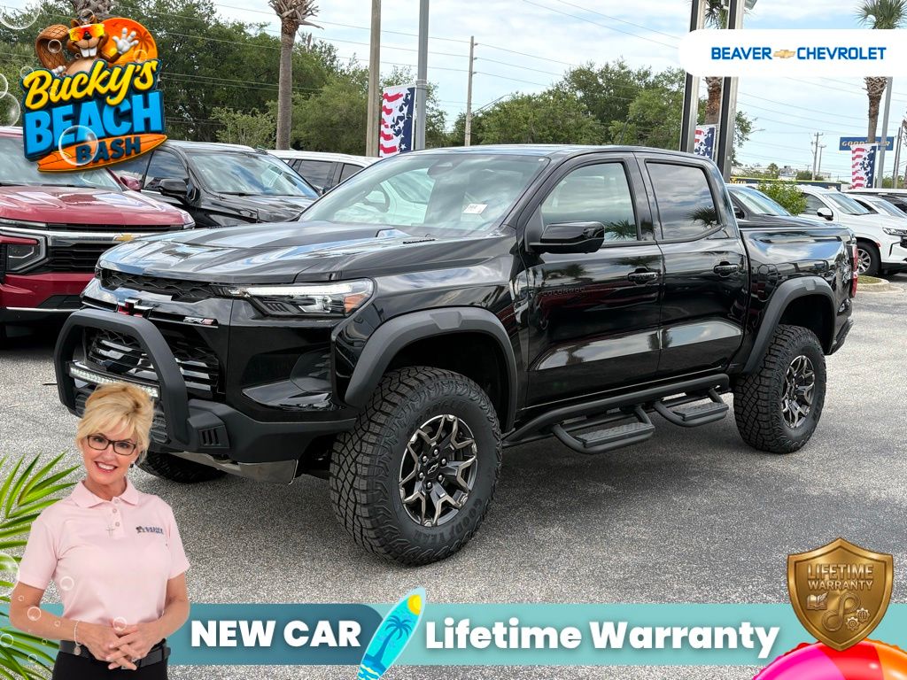 Black 2026 Chevrolet Colorado ZR2 Crew Cab 4WD Pickup Truck Four-Wheel Drive 8-Speed Automatic