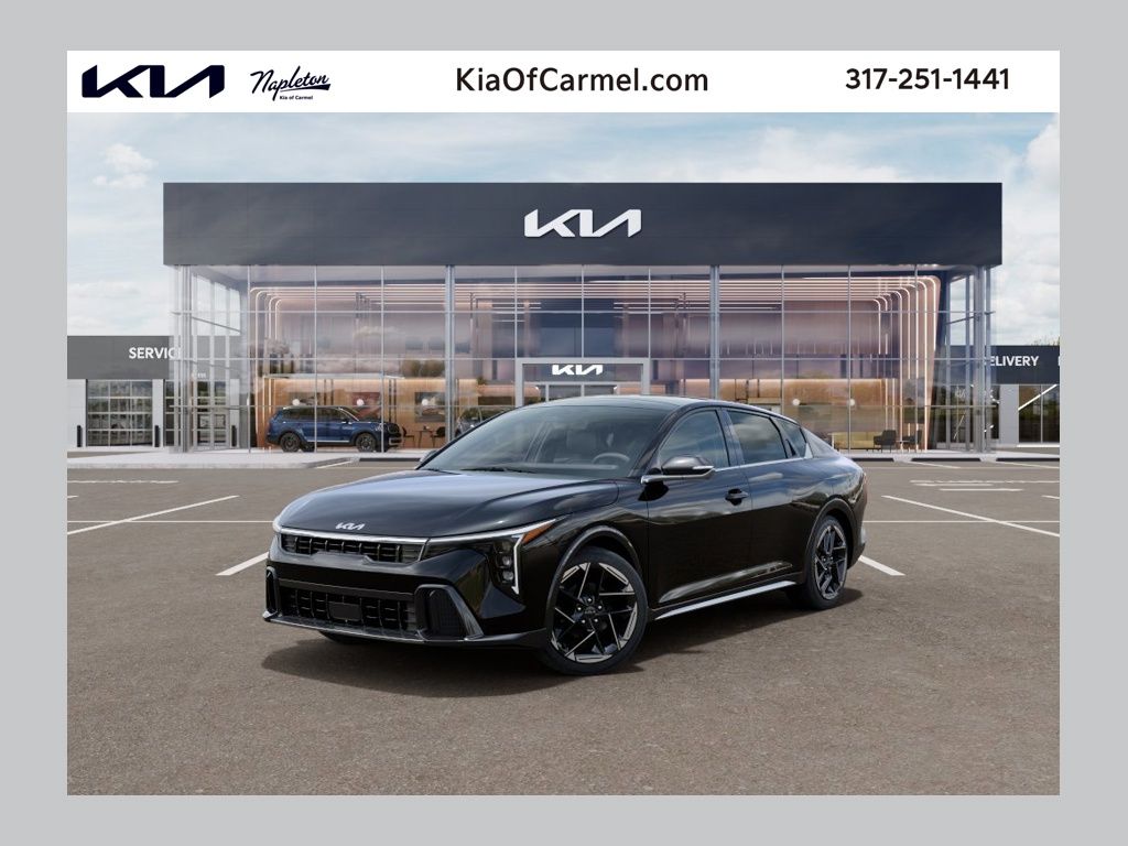 Black 2026 Kia K4 GT-Line FWD Sedan Front-Wheel Drive Continuously Variable Transmission