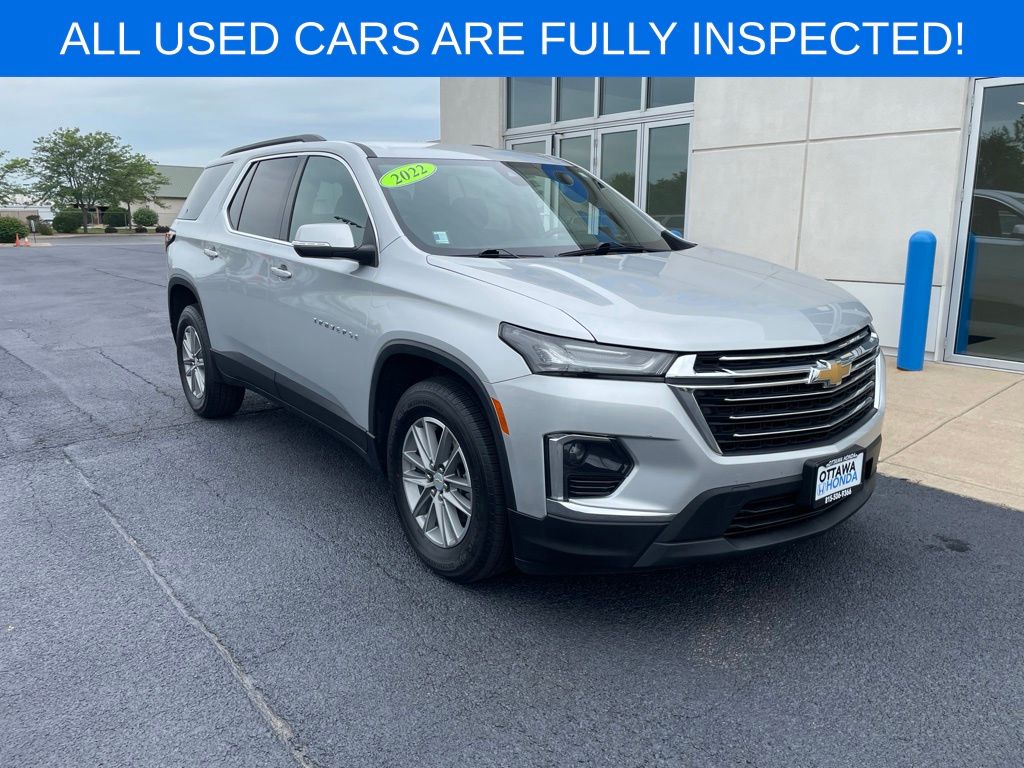 Silver Ice Metallic 2022 Chevrolet Traverse SUV / Crossover Four-Wheel Drive 9-Speed Automatic