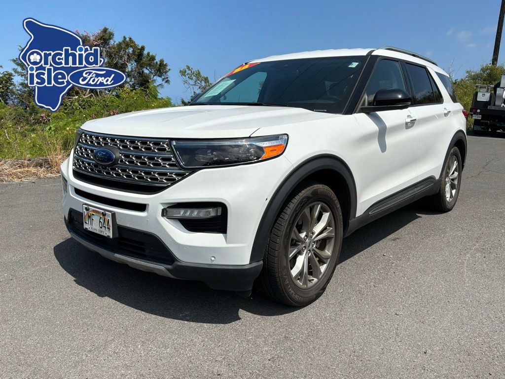 Oxford White 2022 Ford Explorer Limited RWD SUV / Crossover Rear-Wheel Drive Automatic
