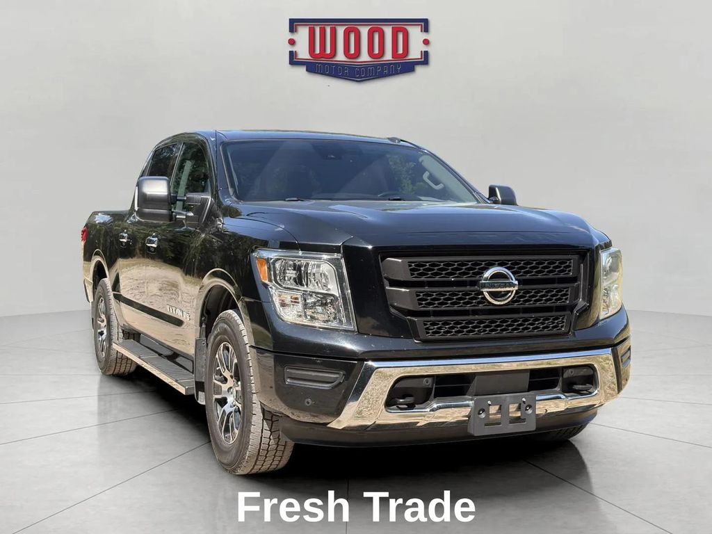 Super Black 2020 Nissan Titan Pickup Truck Four-Wheel Drive 9-Speed Automatic