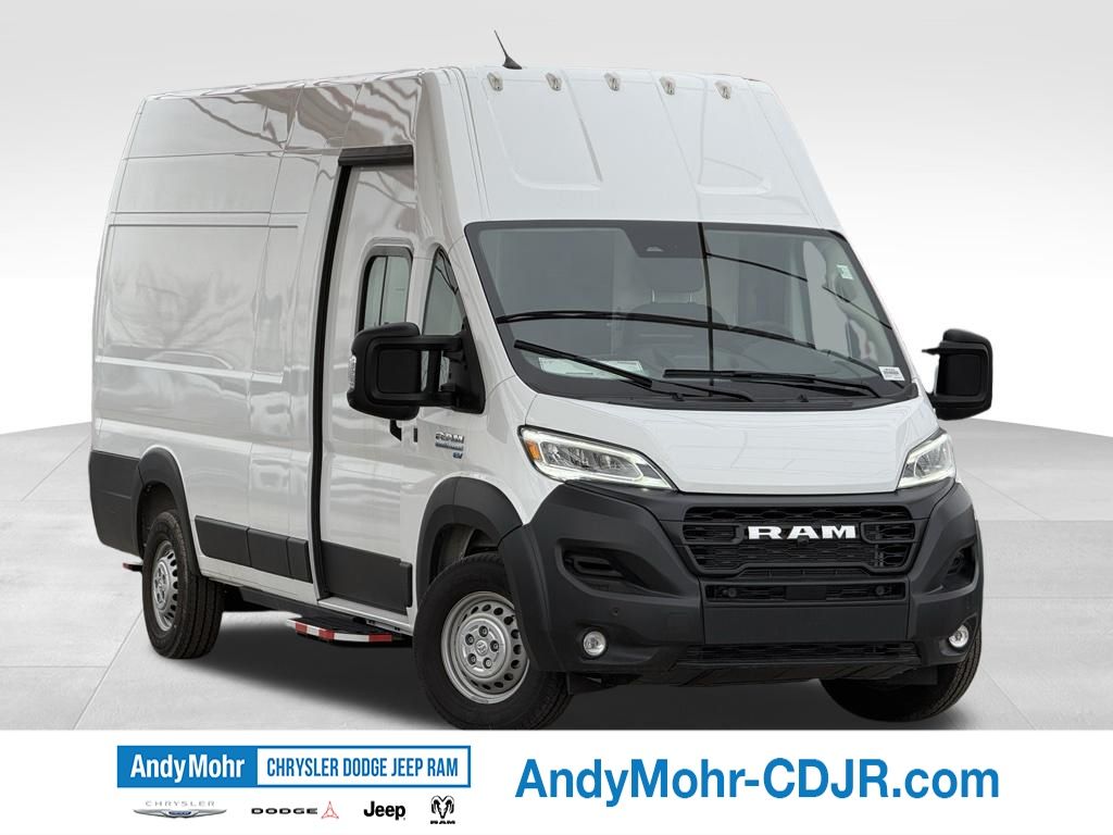 Bright White Clearcoat 2024 RAM ProMaster EV Delivery 159 Super High Roof Step Van FWD Van Front-Wheel Drive 1-Speed Automatic
