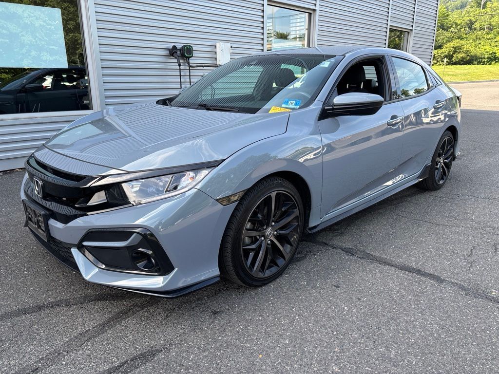 Sonic Gray Pearl 2021 Honda Civic Hatchback Hatchback Front-Wheel Drive Continuously Variable Transmission