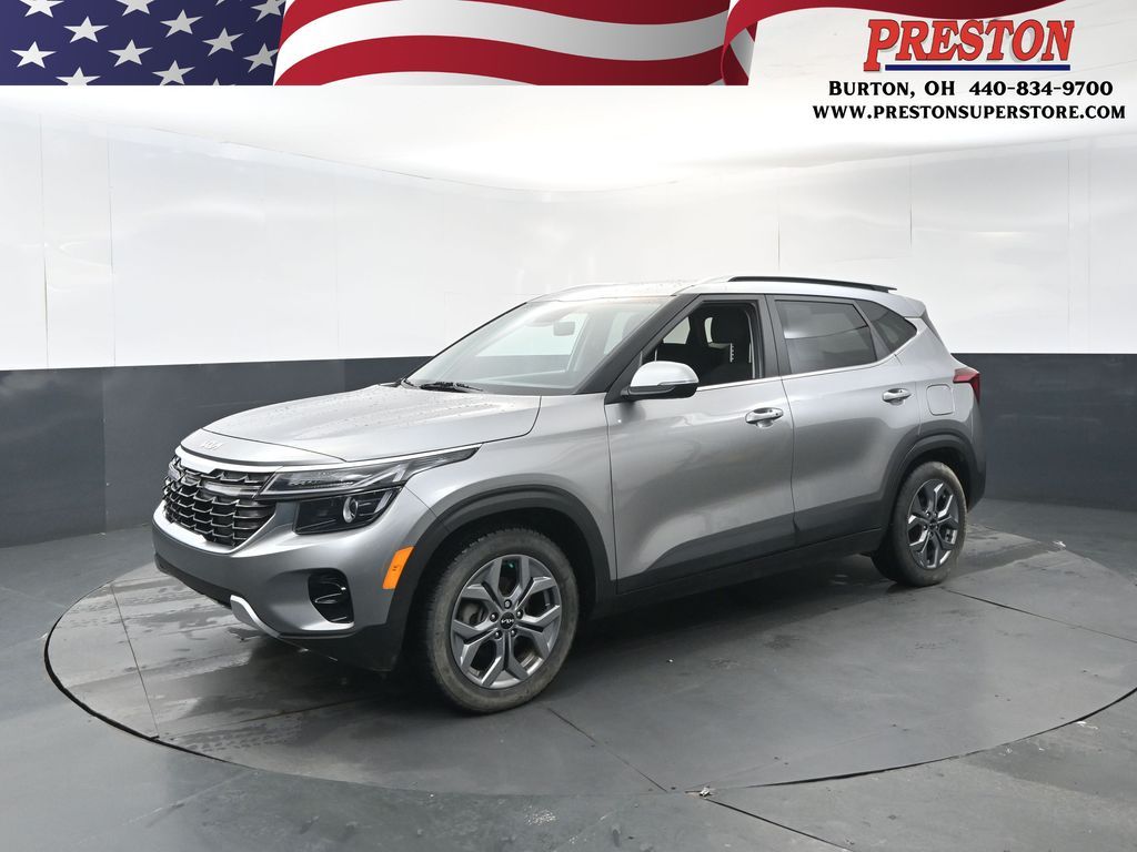Steel Gray 2024 Kia Seltos S FWD SUV / Crossover Front-Wheel Drive Continuously Variable Transmission