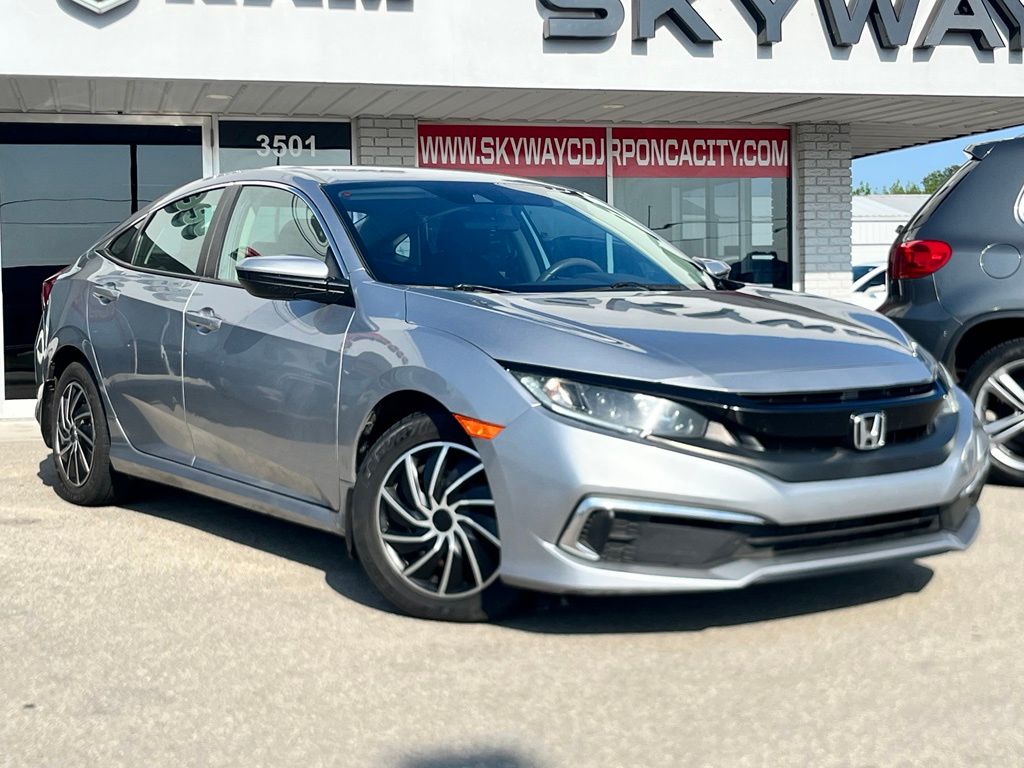 Silver 2020 Honda Civic Sedan Front-Wheel Drive Continuously Variable Transmission