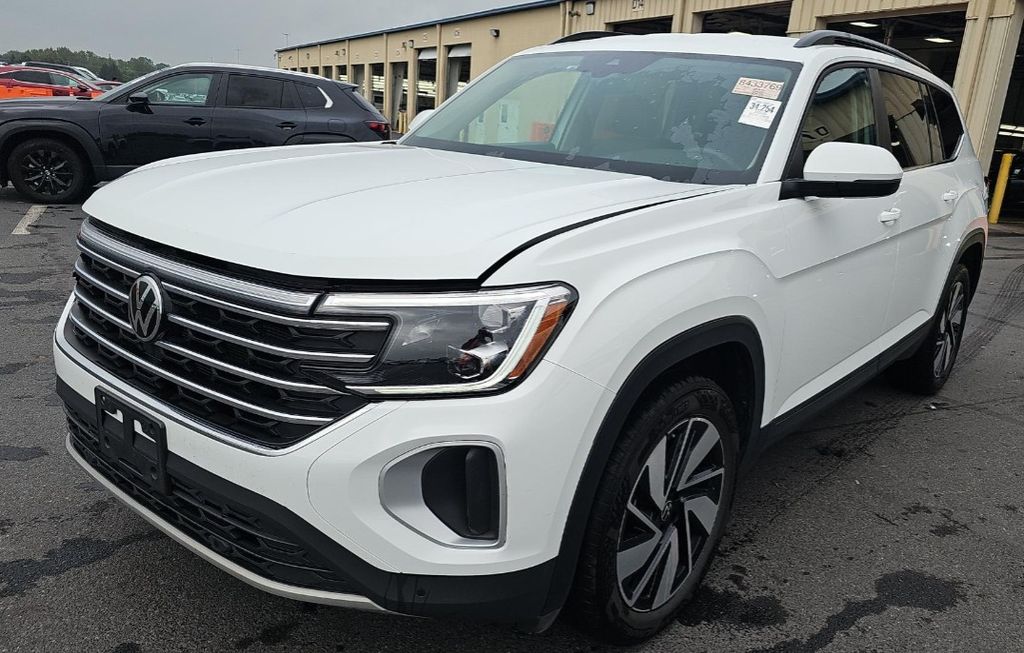 Pure White 2025 Volkswagen Atlas SUV / Crossover All-Wheel Drive 8-Speed Automatic