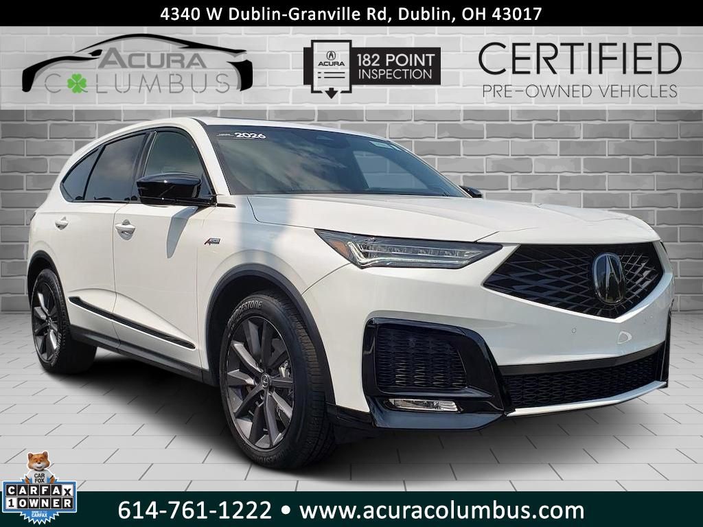 Platinum White Pearl 2026 Acura MDX SUV / Crossover All-Wheel Drive Automatic
