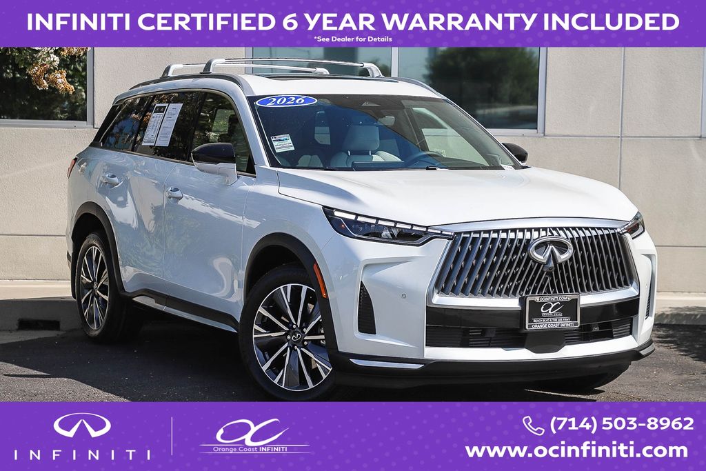 Radiant White 2026 INFINITI QX60 Luxe FWD SUV / Crossover Front-Wheel Drive 9-Speed Automatic