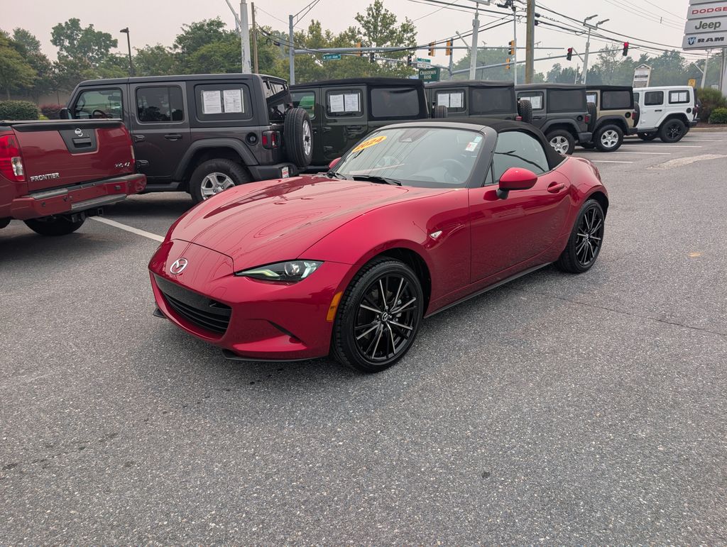 Red Crystal 2024 Mazda MX-5 Miata Convertible Rear-Wheel Drive 6-Speed Manual