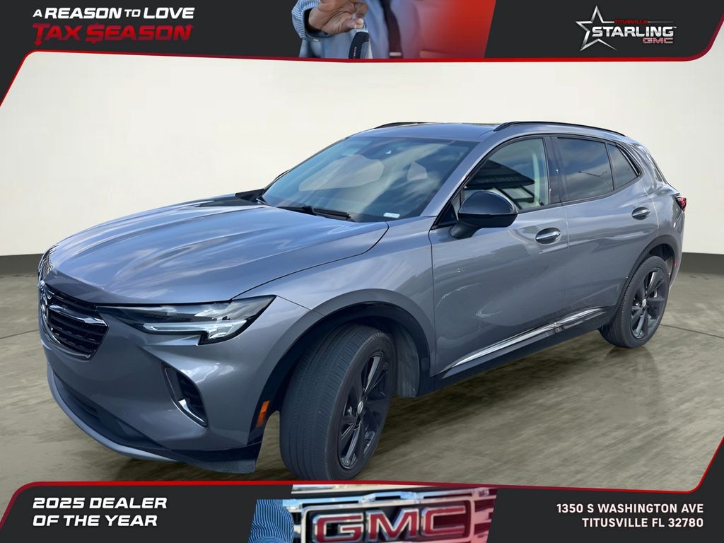 Gray (Satin Steel Metallic) 2021 Buick Envision Essence FWD SUV / Crossover Front-Wheel Drive 9-Speed Automatic