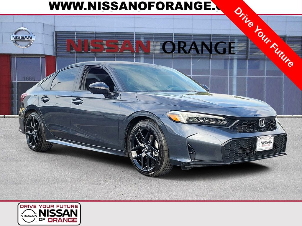 Meteorite Gray Metallic 2025 Honda Civic Sport FWD Sedan Front-Wheel Drive Continuously Variable Transmission