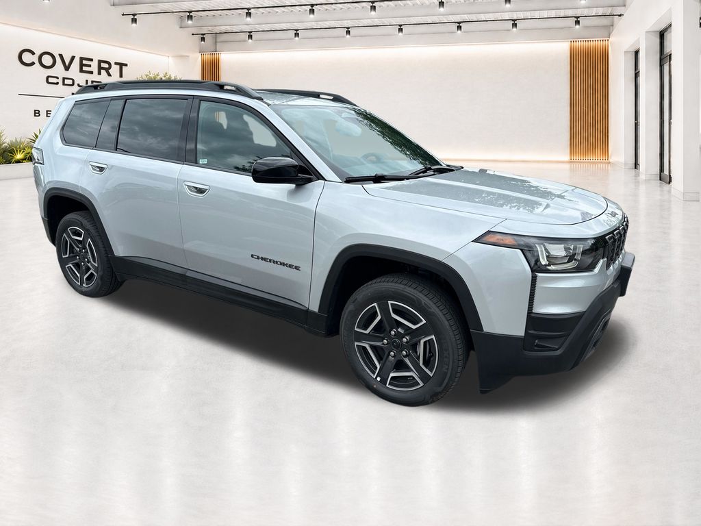 Silver 2026 Jeep Cherokee SUV / Crossover Four-Wheel Drive Continuously Variable Transmission