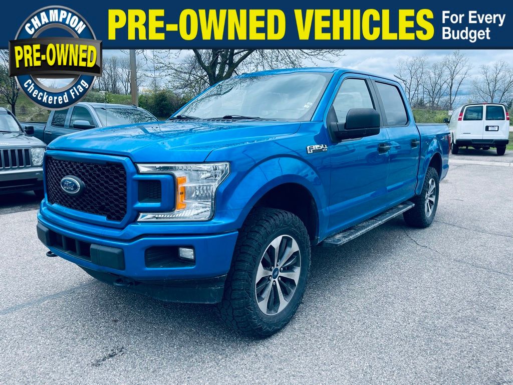 Blue Metallic 2019 Ford F-150 XL SuperCrew 4WD Pickup Truck Four-Wheel Drive Automatic
