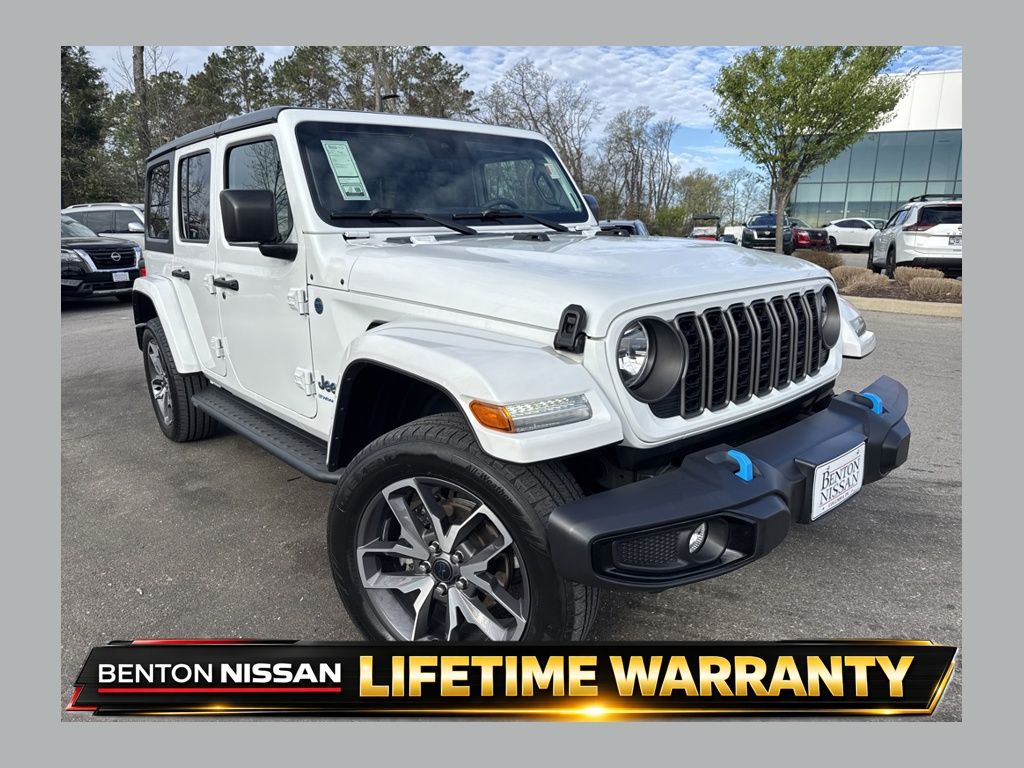 Bright White Clearcoat 2024 Jeep Wrangler 4xe Sport S 4WD SUV / Crossover Four-Wheel Drive 8-Speed Automatic