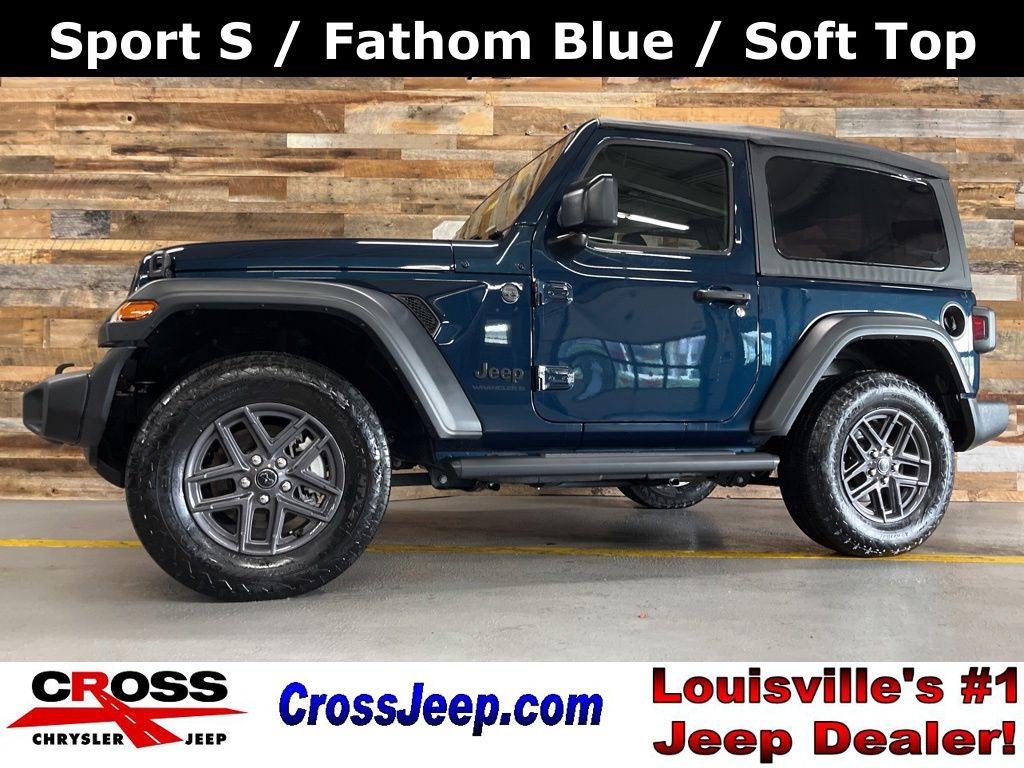 Fathom Blue Pearlcoat 2025 Jeep Wrangler Sport S 2-Door 4WD SUV / Crossover Four-Wheel Drive 8-Speed Automatic