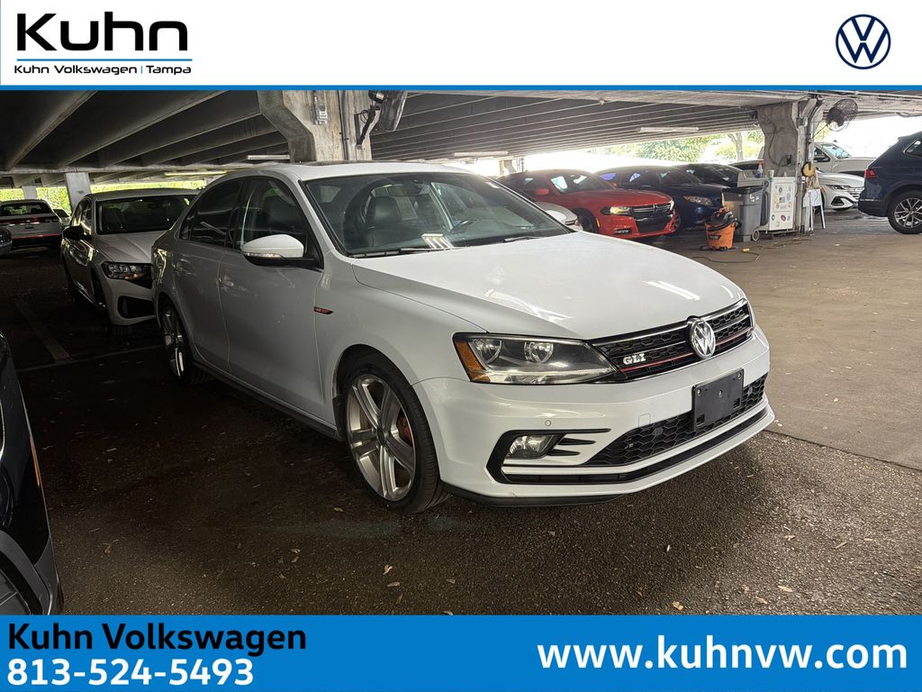 White Silver Metallic 2017 Volkswagen Jetta GLI Sedan Front-Wheel Drive 6-Speed Dual Clutch