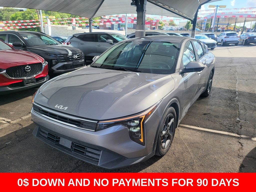 Steel Gray 2025 Kia K4 LXS FWD Sedan Front-Wheel Drive Continuously Variable Transmission