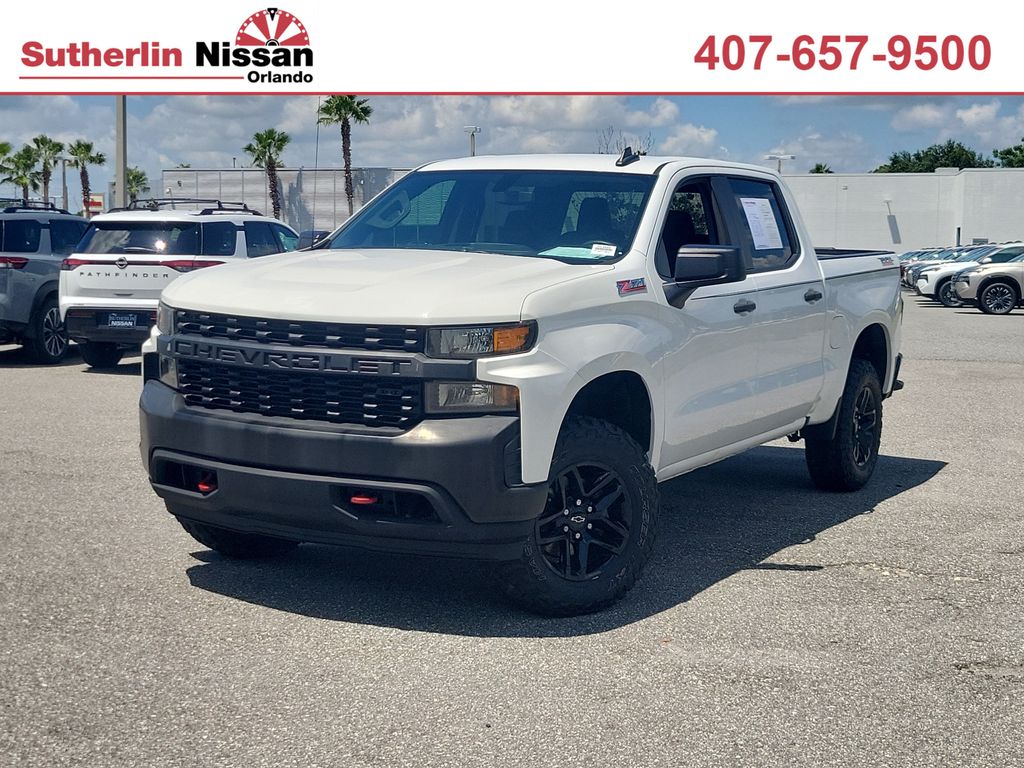 Summit White 2019 Chevrolet Silverado 1500 Pickup Truck Four-Wheel Drive 6-Speed Automatic Overdrive