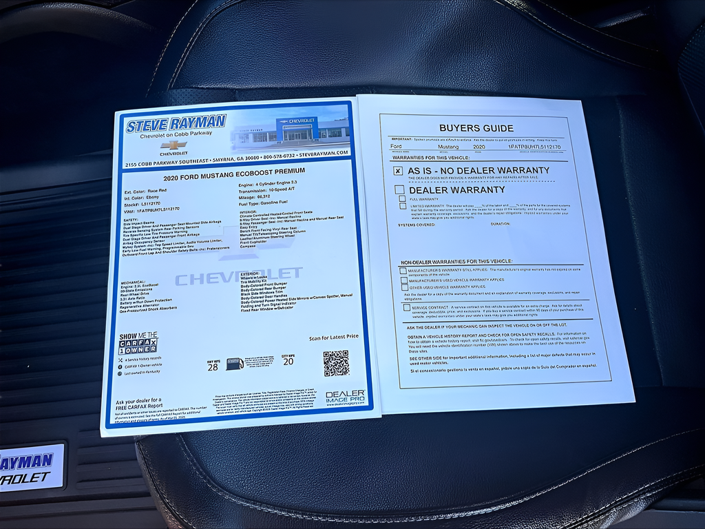 Used 2020 Ford Mustang EcoBoost Premium 2D Convertible