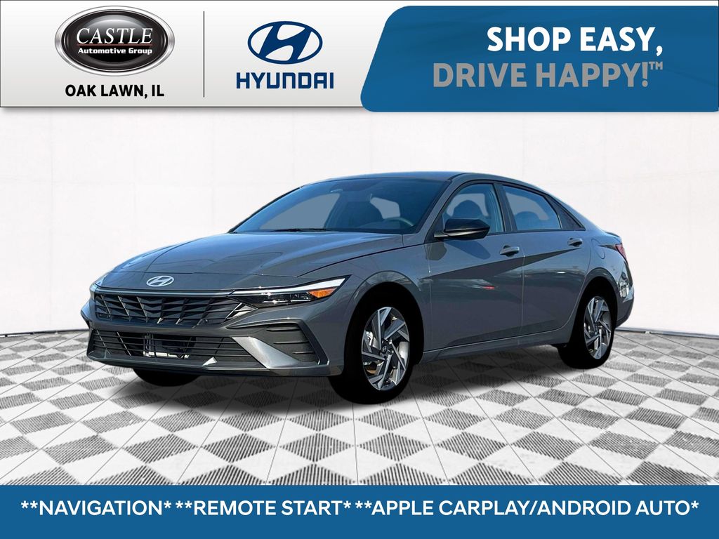 Ecotronic Gray Pearl 2025 Hyundai Elantra Hybrid Sedan Front-Wheel Drive 6-Speed Dual Clutch