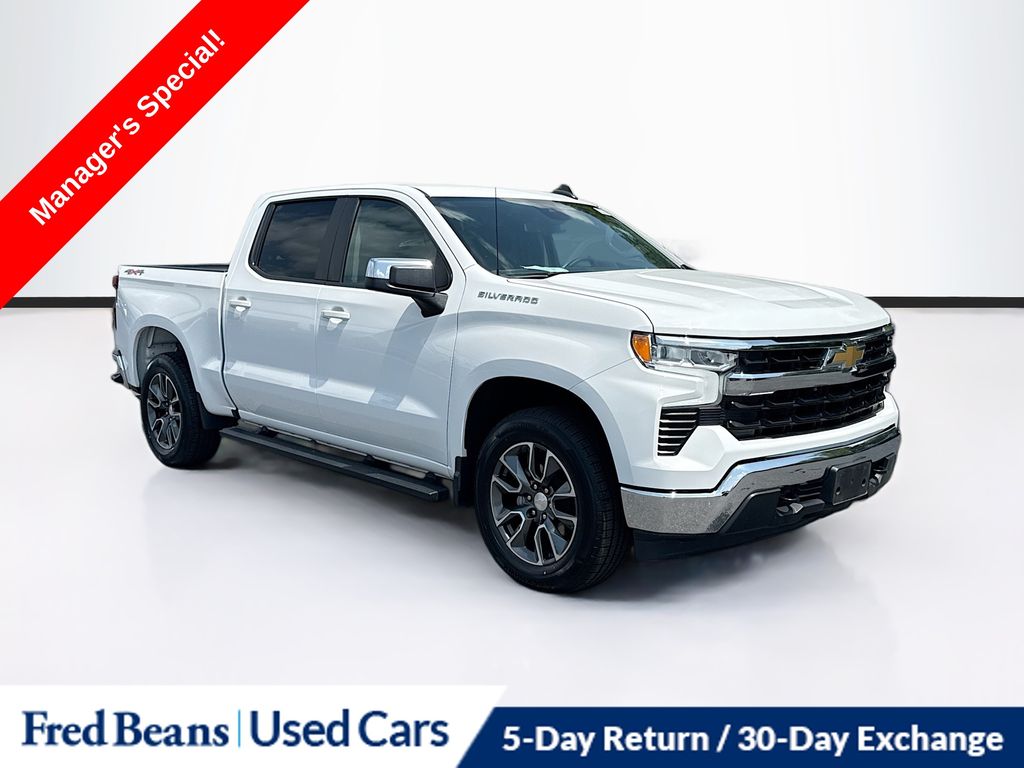 Summit White 2023 Chevrolet Silverado 1500 Pickup Truck Four-Wheel Drive 8-Speed Automatic