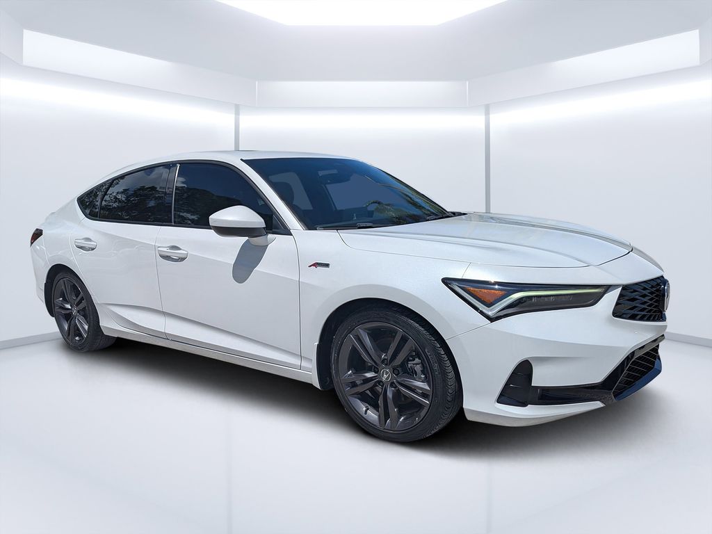 Platinum White Pearl 2024 Acura Integra FWD with A-SPEC Package Sedan Front-Wheel Drive Continuously Variable Transmission