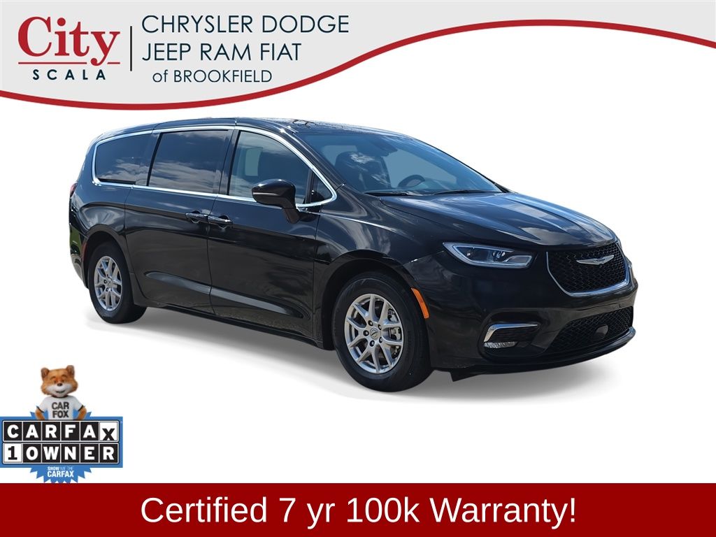 Diamond Black Crystal Pearlcoat 2024 Chrysler Pacifica Touring L FWD Minivan Front-Wheel Drive 9-Speed Automatic