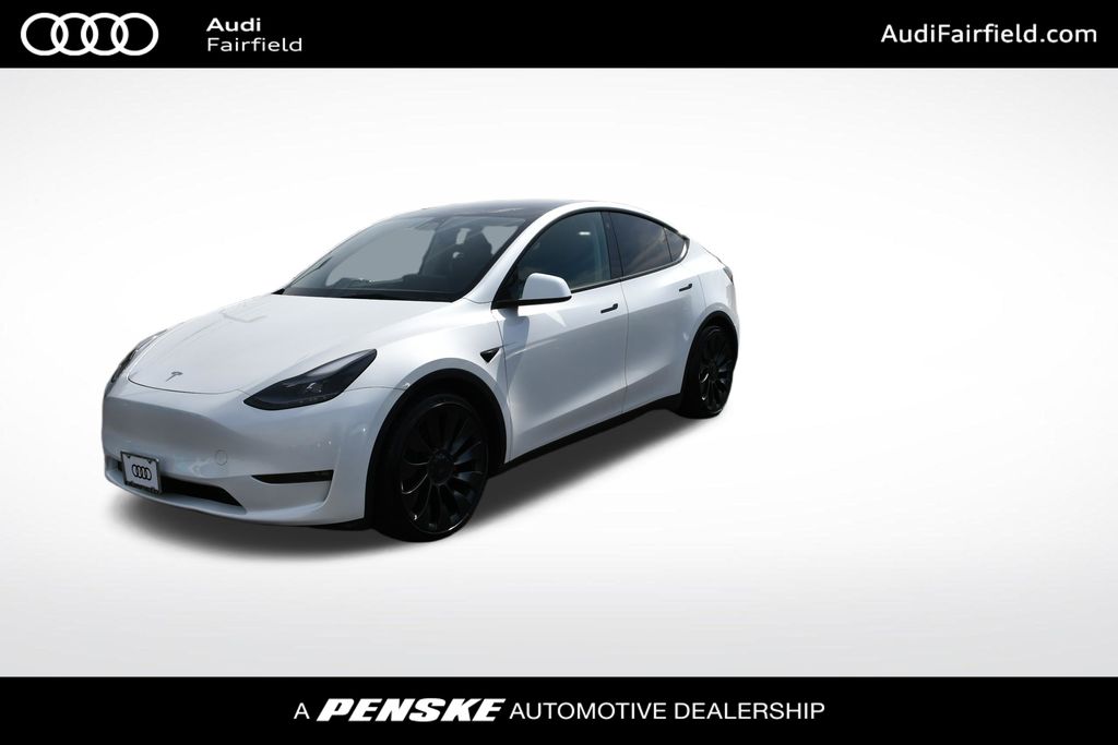 Pearl White Multi-Coat 2023 Tesla Model Y Performance AWD SUV / Crossover All-Wheel Drive 1-Speed Automatic