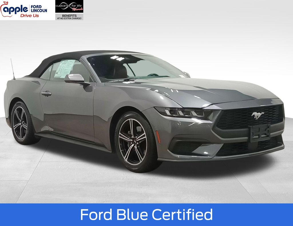 Gray Metallic 2024 Ford Mustang Convertible Rear-Wheel Drive Automatic