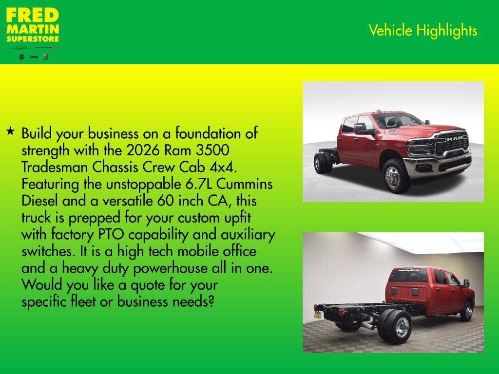 new 2026 Ram 3500 car, priced at $62,562