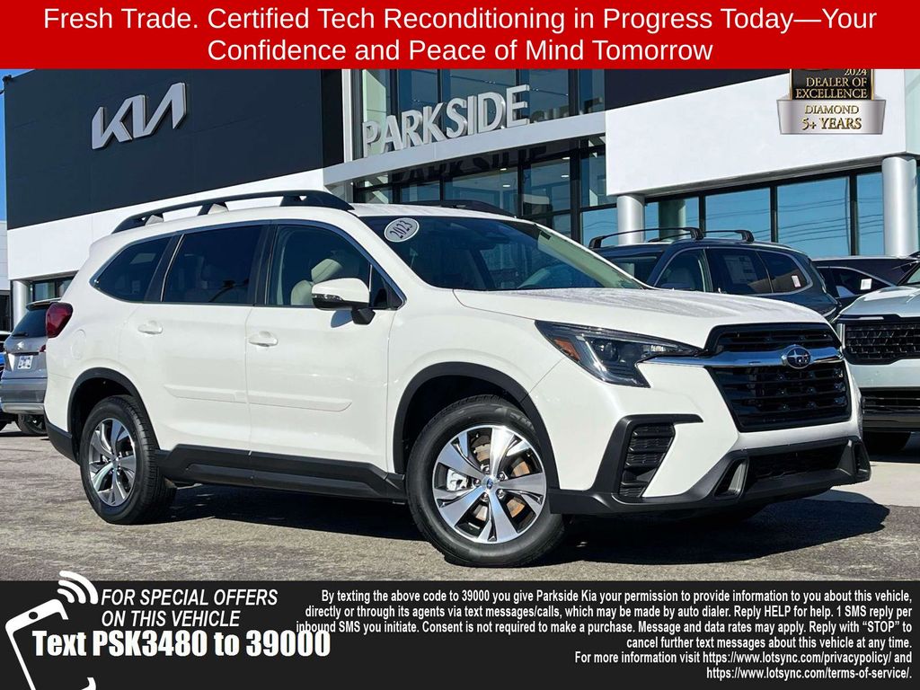 Crystal White Pearl 2023 Subaru Ascent Premium 7-Passenger AWD SUV / Crossover All-Wheel Drive Continuously Variable Transmission