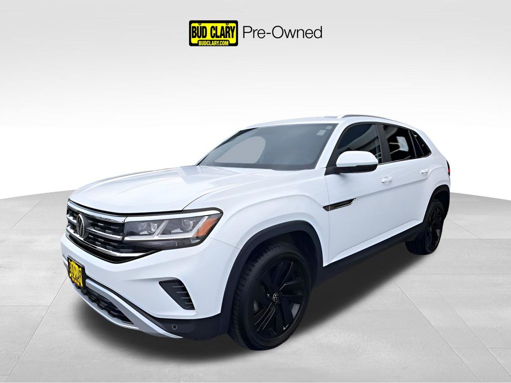 Pure White 2023 Volkswagen Atlas Cross Sport SE 4Motion with Technology SUV / Crossover All-Wheel Drive 8-Speed Automatic