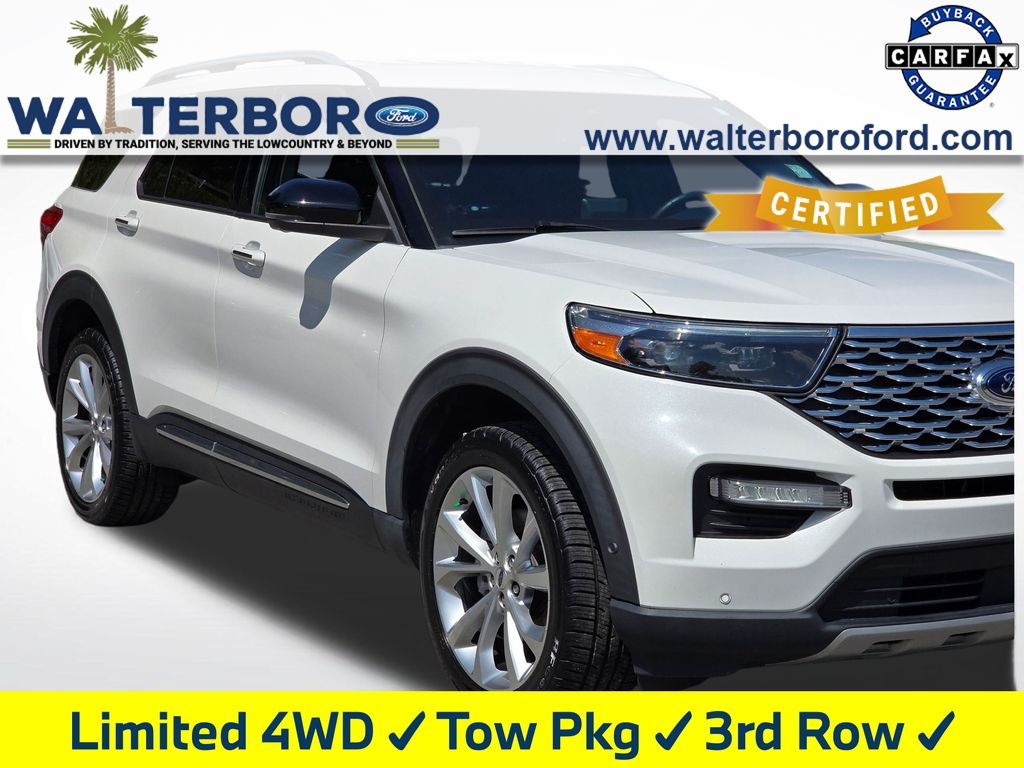 2022 Ford Explorer Platinum White at Stokes Volkswagen