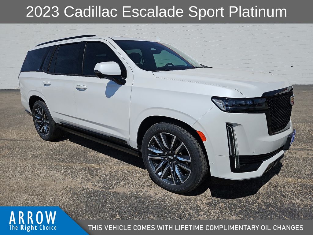Crystal White Tricoat 2023 Cadillac Escalade SUV / Crossover Four-Wheel Drive Automatic