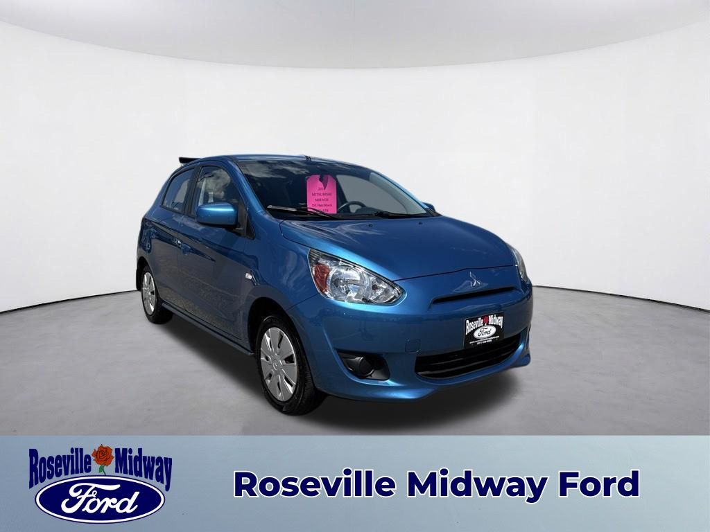 Sapphire Blue 2014 Mitsubishi Mirage Hatchback Front-Wheel Drive Continuously Variable Transmission