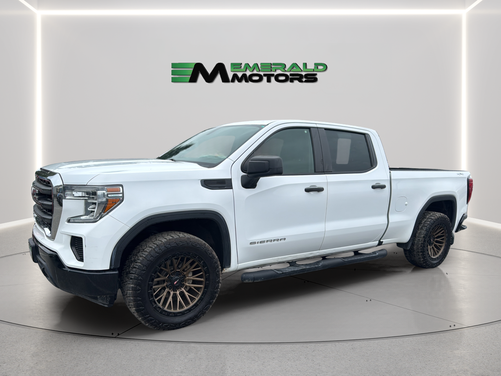 White 2019 GMC Sierra 1500 Crew Cab 4WD Pickup Truck Four-Wheel Drive 6-Speed Automatic Overdrive