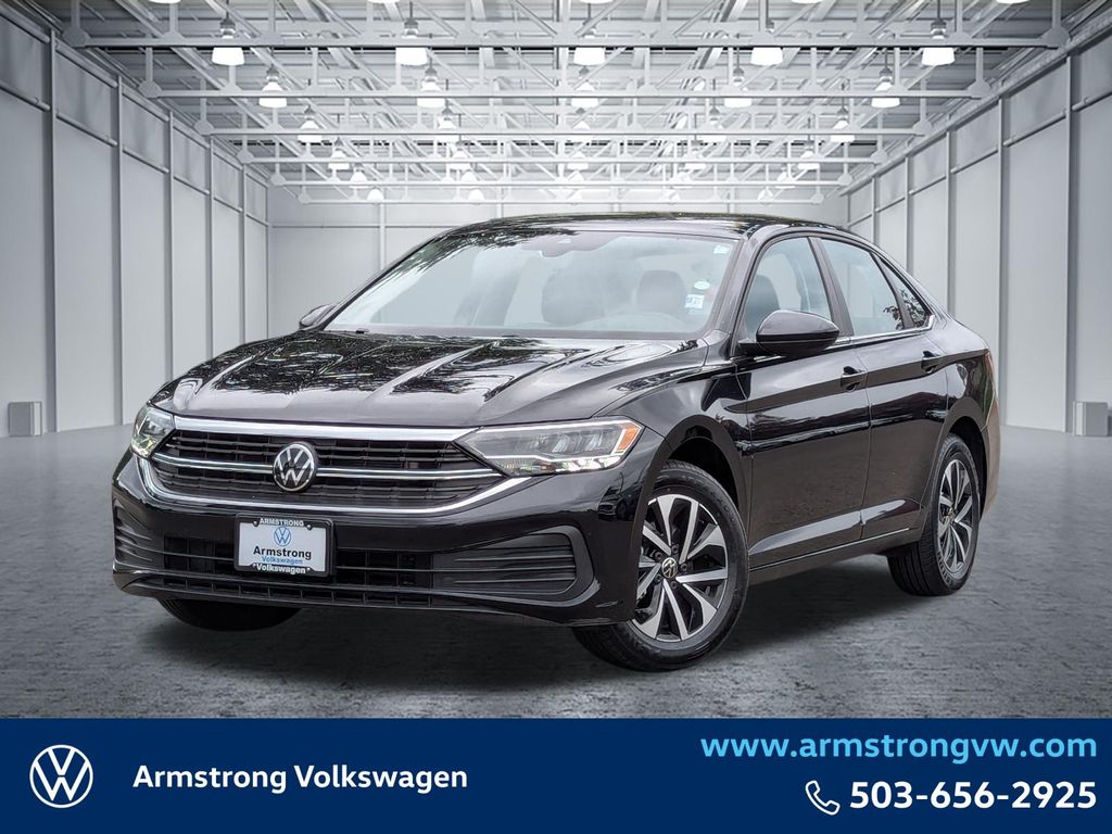 Deep Black Pearl 2024 Volkswagen Jetta S FWD Sedan Front-Wheel Drive 8-Speed Automatic