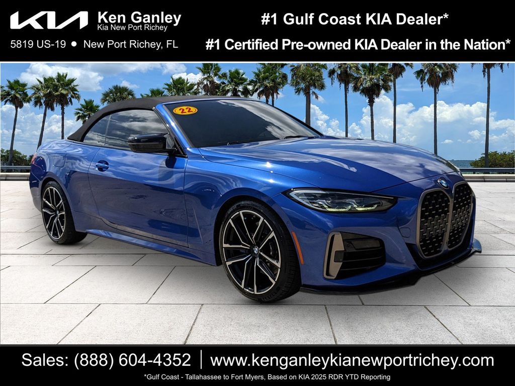 Portimao Blue Metallic 2022 BMW 4 Series M440i Convertible RWD Convertible Rear-Wheel Drive 8-Speed Automatic